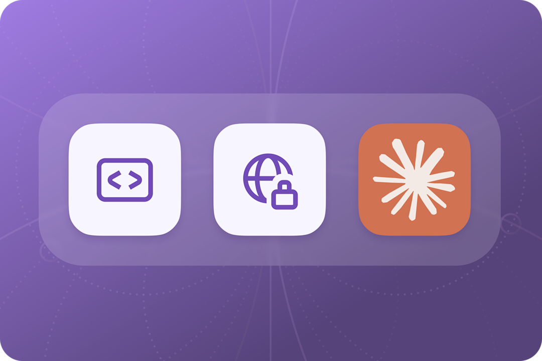 Icons for approved components: code block, secure globe, and Claude