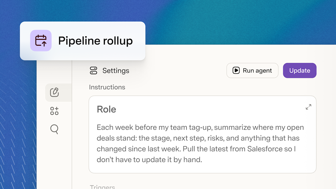 Superhuman Go agent prompt that summarizes open deal status ahead of a weekly team meeting