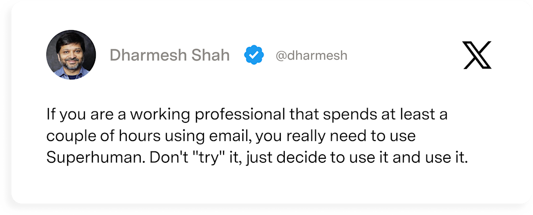 Dharmesh Shah testimonial