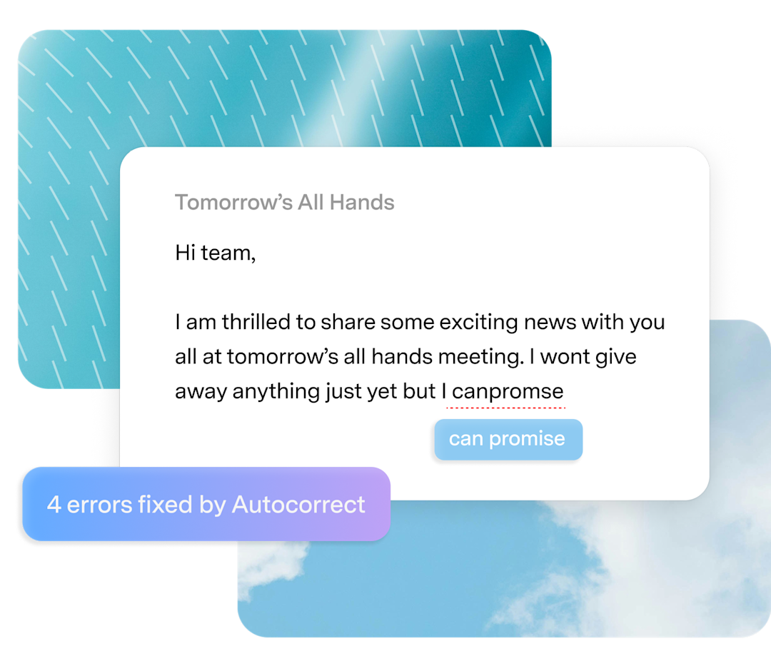 Superhuman Mail autocorrect