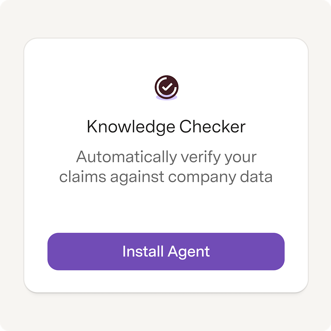 Install Knowledge Checker Agent