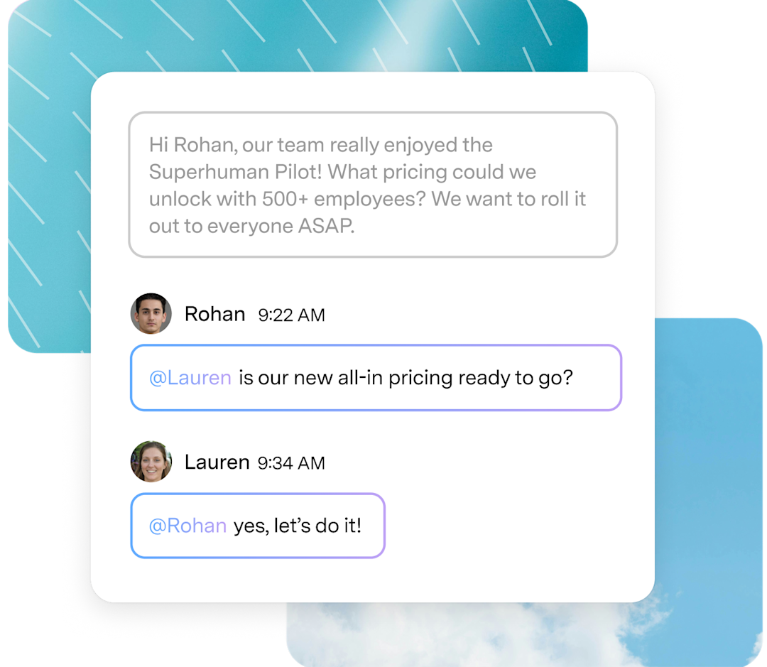 Superhuman mail live view