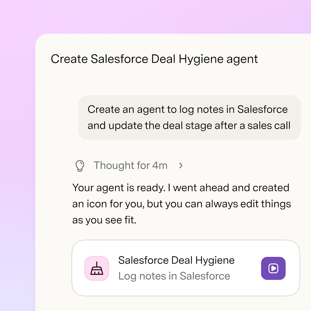 Superhuman Go Agent Builder showing a prompt being configured with a trigger and connected sources