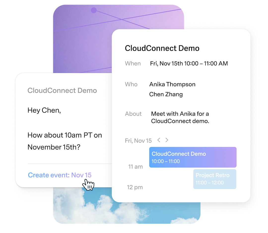 Superhuman Mail AI reviewing calendar