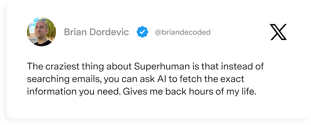 Brian Dordevic testimonial