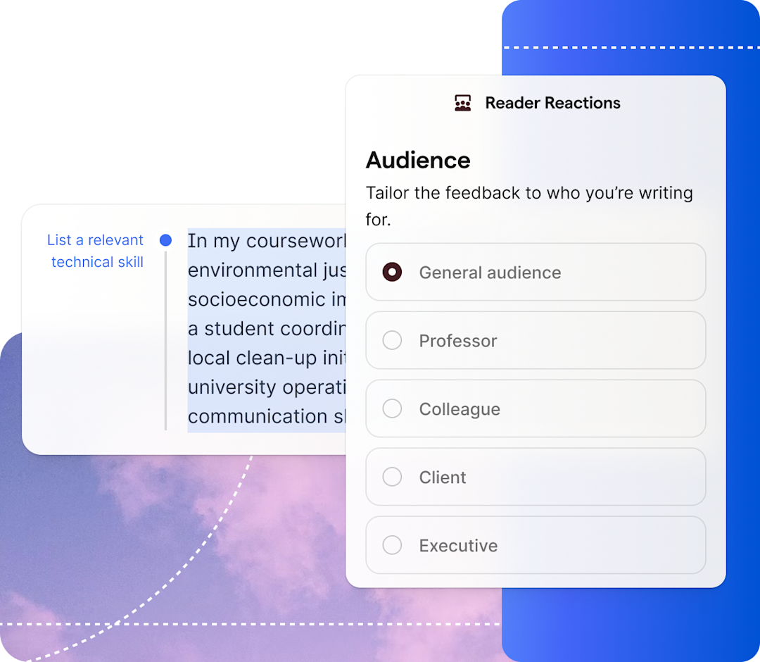 Choosing an audience using Reader Reactions agent