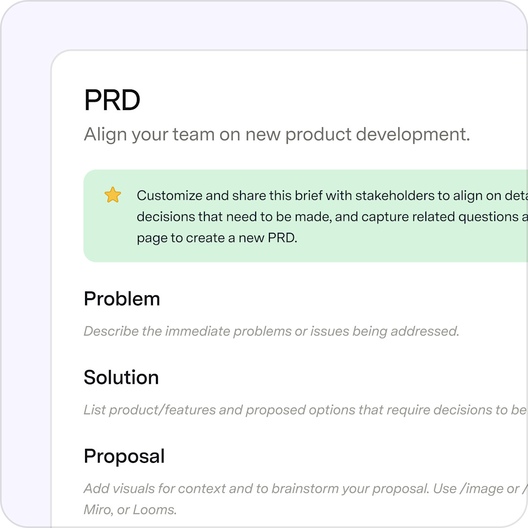 PRD template