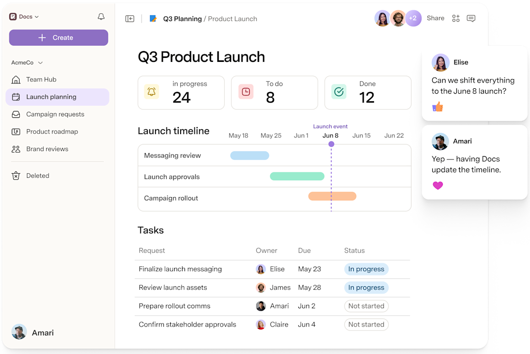 Docs is the best place for teams and AI to work together.