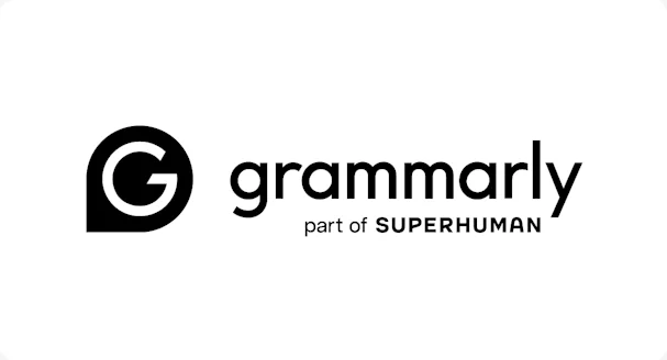Grammarly x Superhuman Logo _ black _ light bg