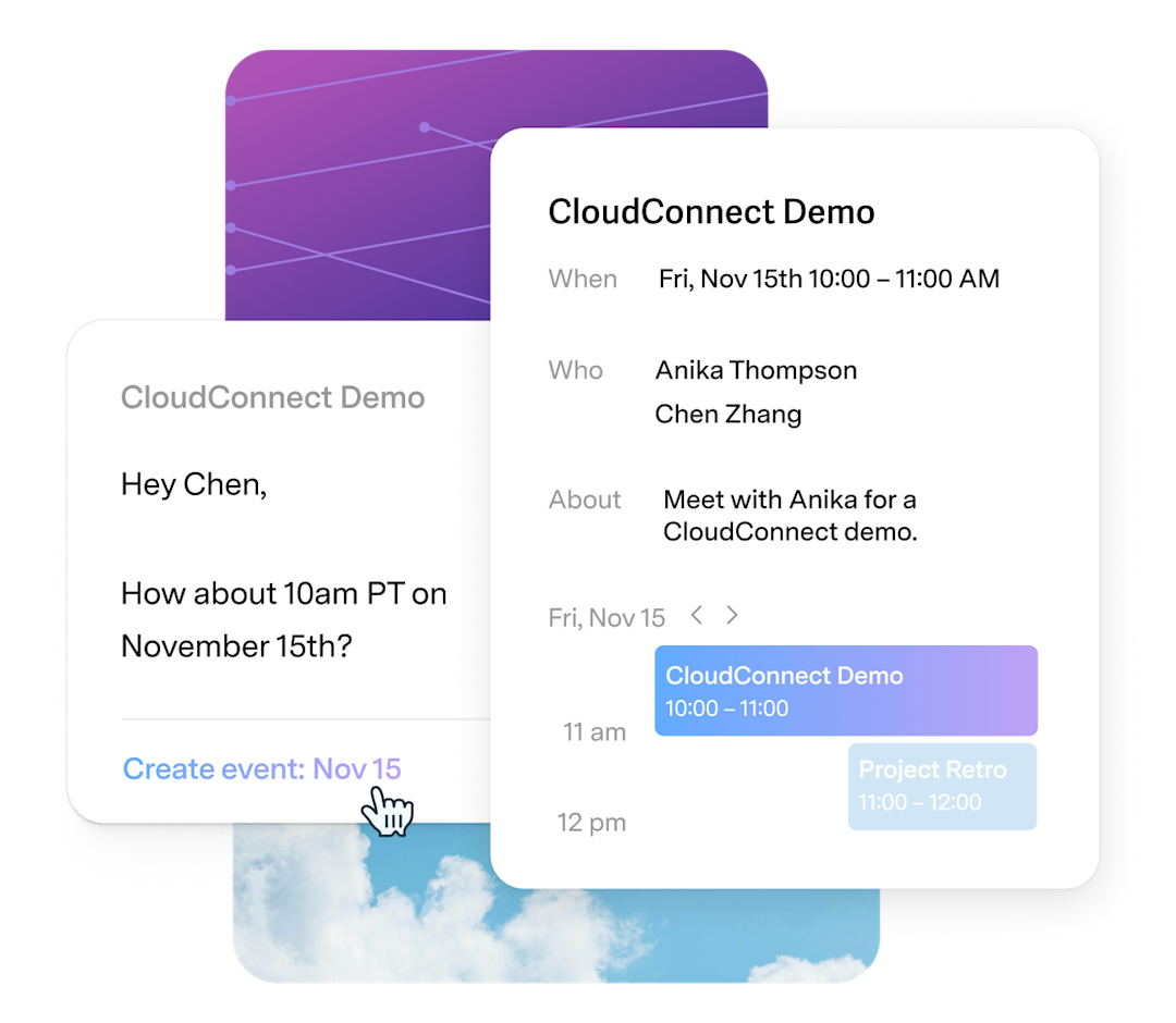 Superhuman Mail AI reviewing calendar
