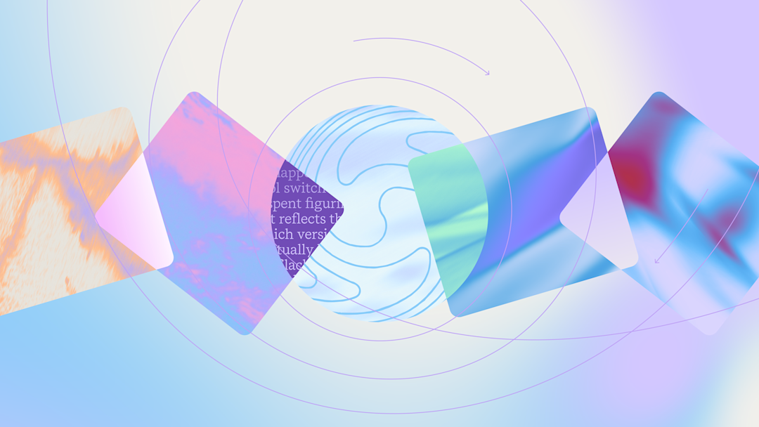 Abstract shapes with text
