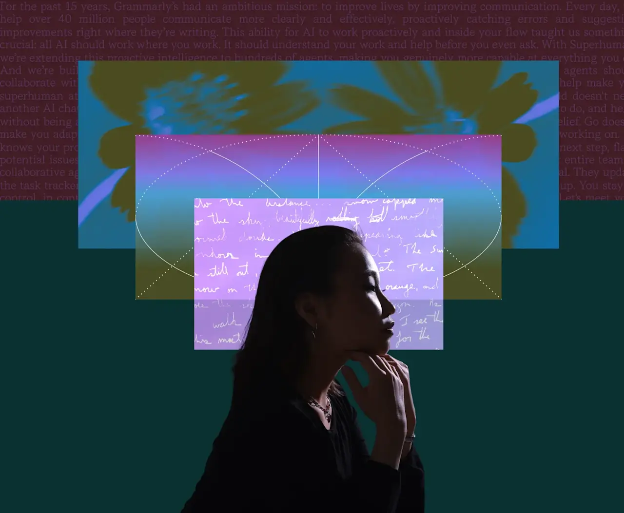 Girl drafting a Superhuman manifesto