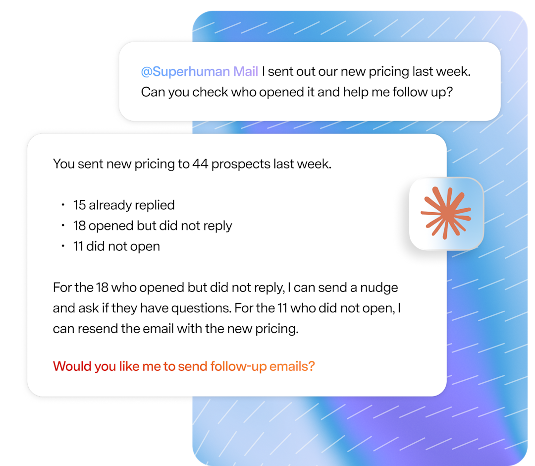 Superhuman Mail helping with follow-ups