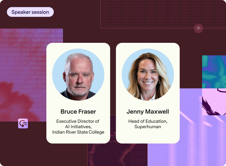 Headshots of the speakers in the session