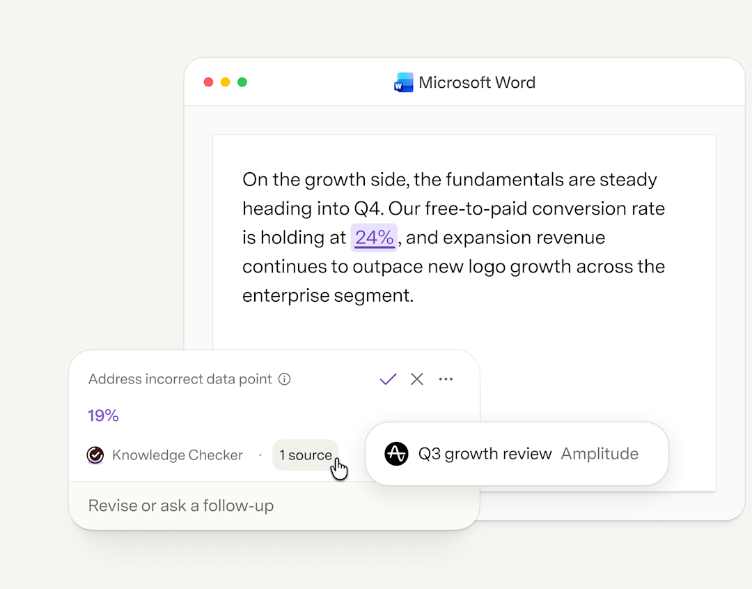 Knowledge Checker background source check card
