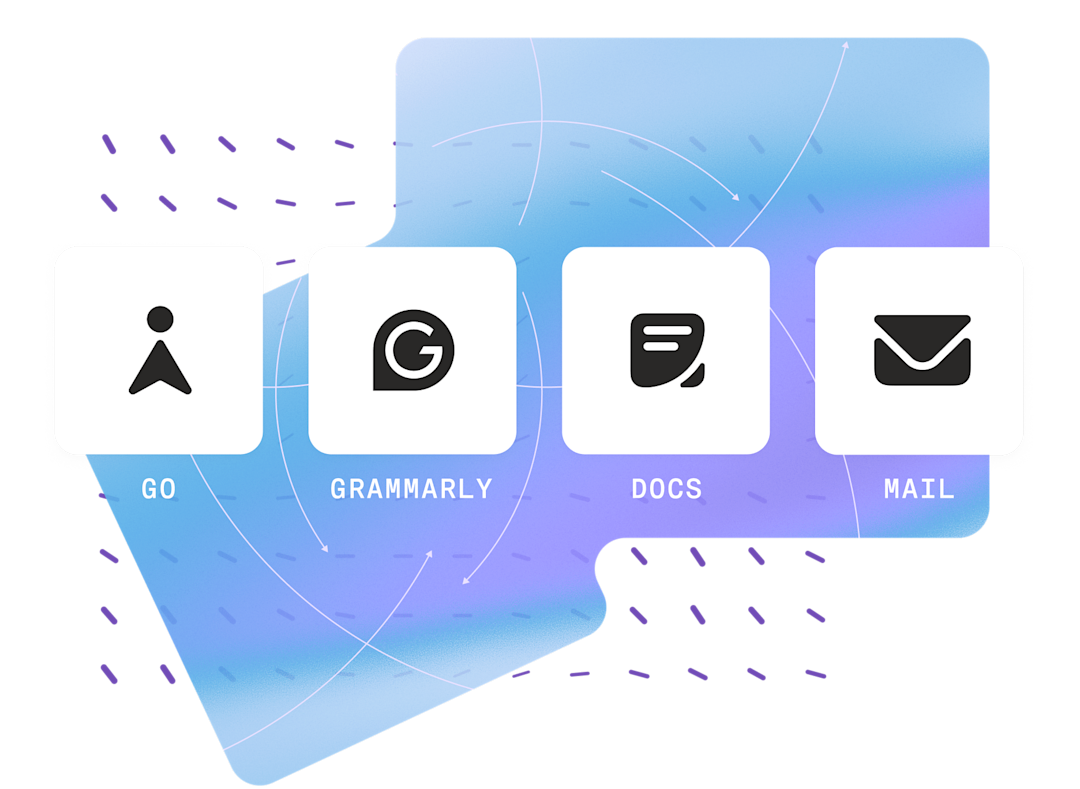 Go, Grammarly, Docs, Mail
