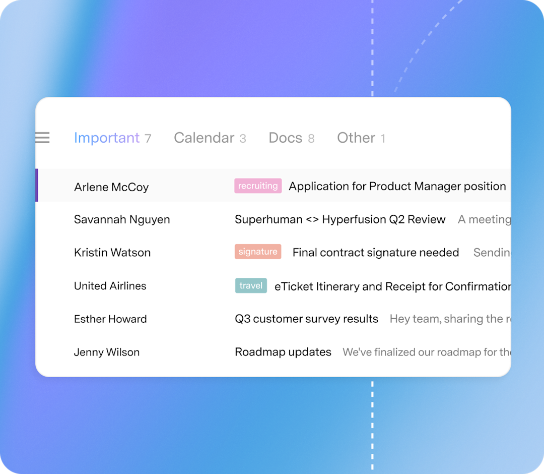 Reply faster with Mail Split Inbox