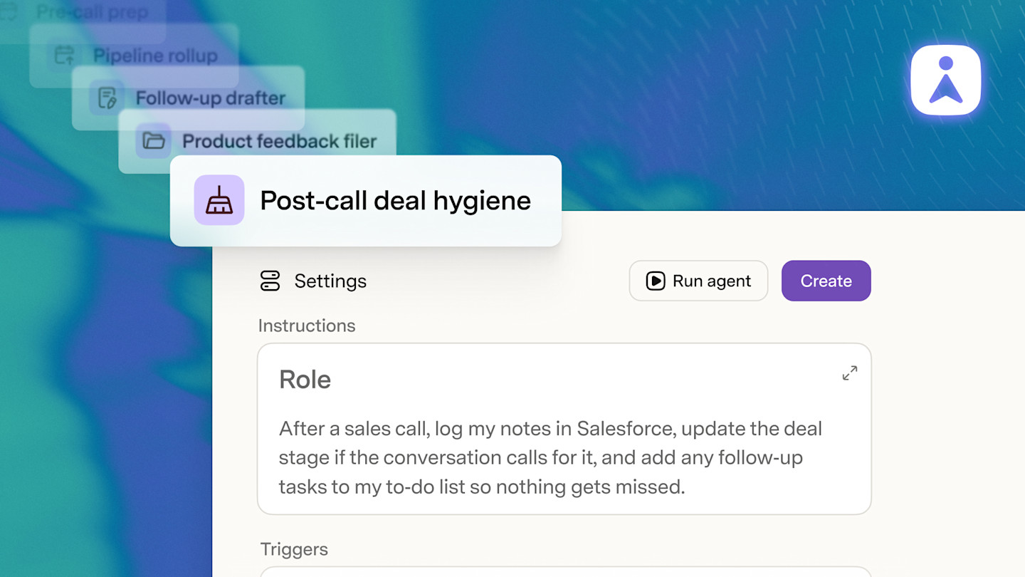 Post-call deal hygiene custom agent