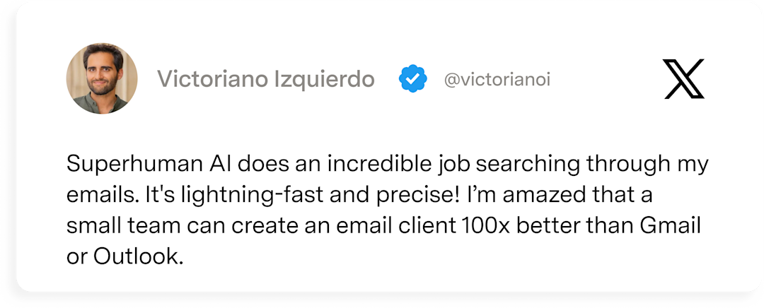 Victoriano Izquierdo testimonial