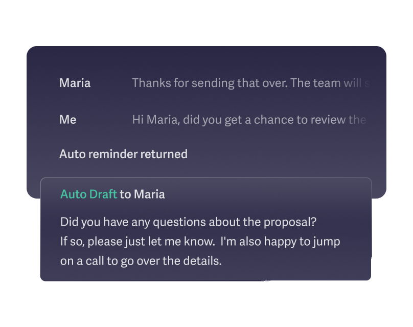 The prompt from Superhuman Mail to remind to follow up